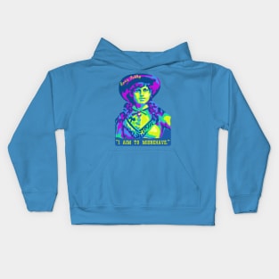 Annie Oakley Portrait and Quote Kids Hoodie